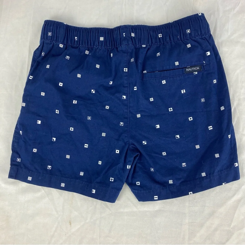 Set of 4 Nautica Plaid & Nautical Patterned Elastic Waist Shorts Boys' Sz 14/16 - Picture 11 of 14